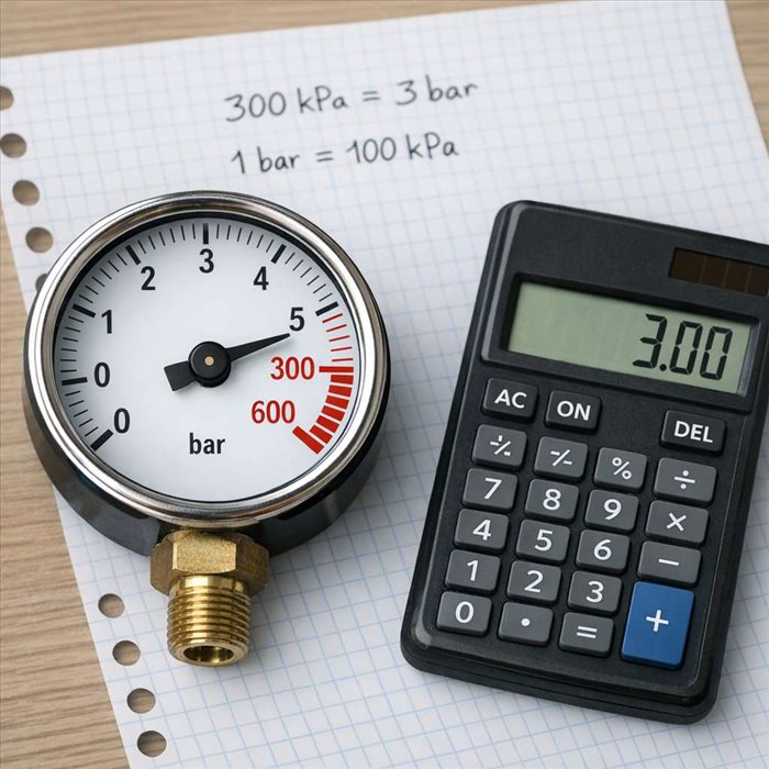 300 kPa en bar : conversion simple et équivalence exacte