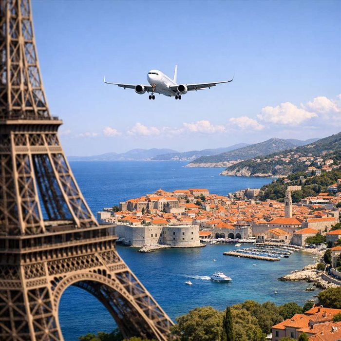Temps de vol Paris-Croatie : durée, vols directs et astuces